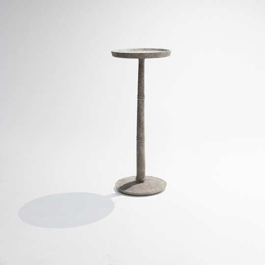 Capri Side Table (composite stone, Charcoal)