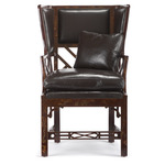 Chinese Chippendale Wing Chair (small)